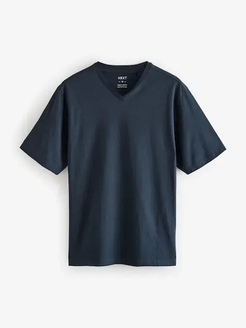 Essential V Neck T Shirt Blue