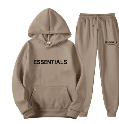 Essentials Hoodie Tracksuit Camel