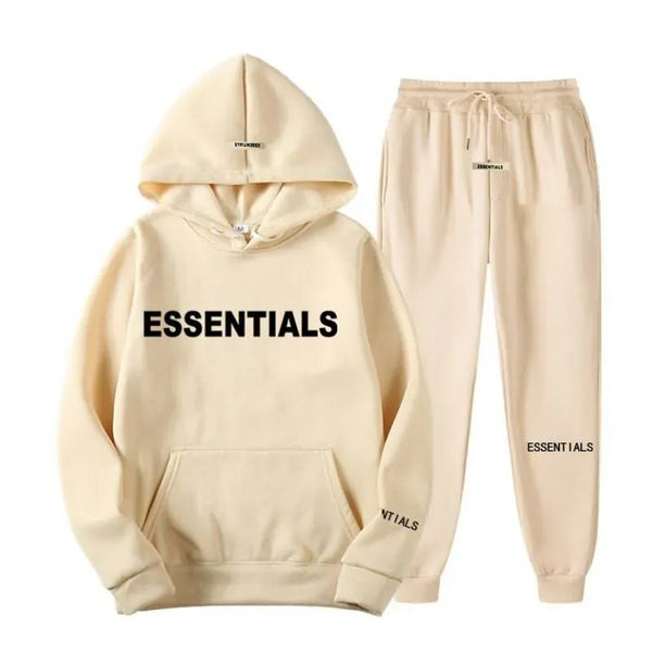 Beige Essentials Tracksuit