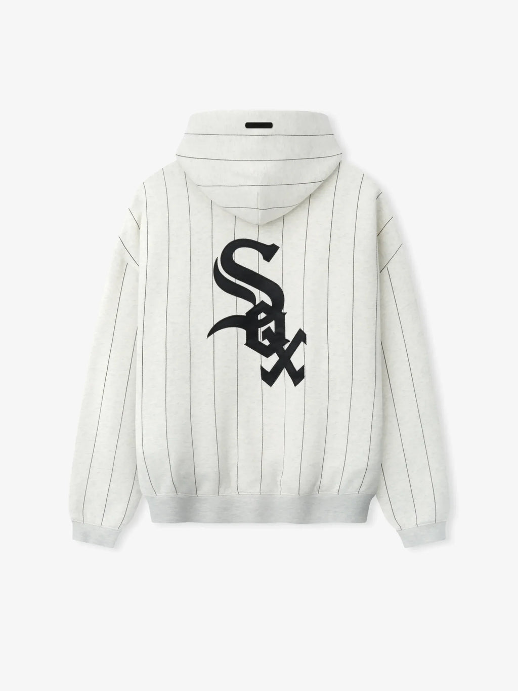 Essentials White Sox Sport Hoodie Oatmeal Heather W Black Pinstripes