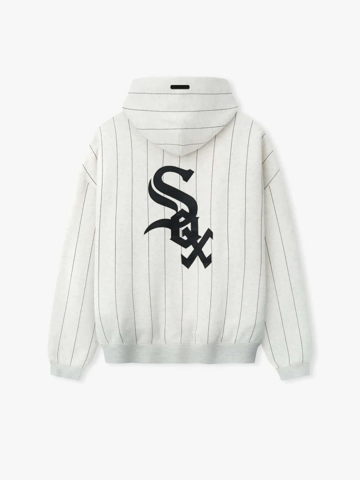 Essentials White Sox Sport Hoodie Oatmeal Heather W Black Pinstripes