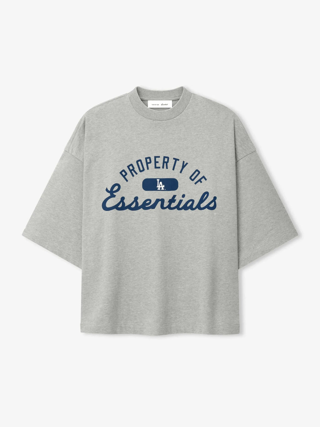 Essentials Dodgers Merch Tee Concrete Heather
