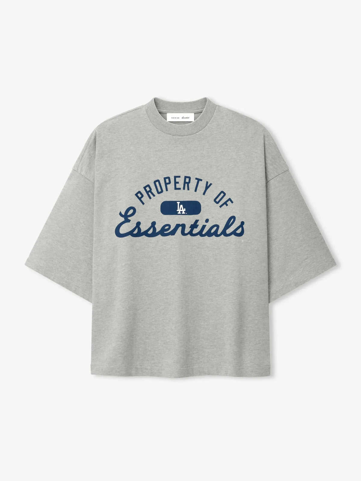 Essentials Dodgers Merch Tee Concrete Heather